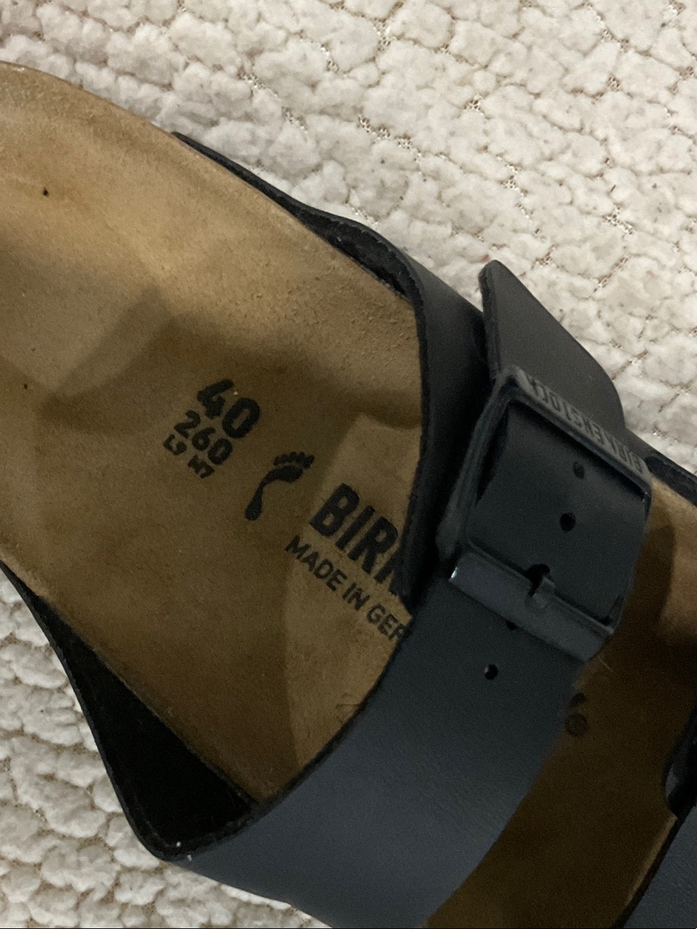 Birkenstock Arizona Black Buckle Sandals Sz 40 - Picture 3 of 4